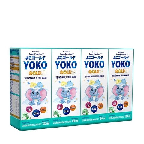 Sữa uống dinh dưỡng Yoko Gold, Vinamilk (180ml*4hộp).