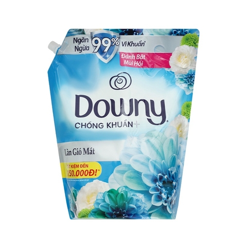 Nước xả vải Downy chống khuẩn làn gió mát, túi (3lít).