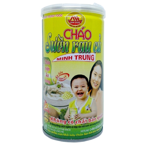 Cháo sườn rau củ-Minh Trung, hộp (365g),