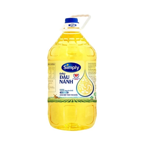 Dầu ăn đậu nành nguyên chất-Simply, can (5lít).