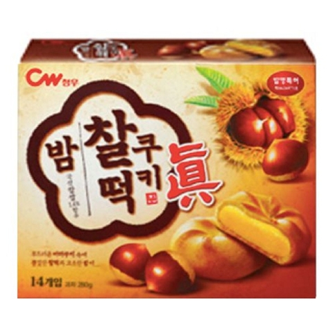 Bánh quy Teok hạt dẻ, Rice Cake Cookies-CW, Hàn Quốc, hộp (258g),