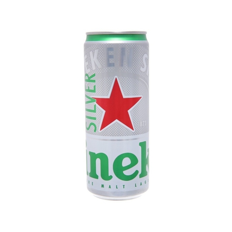 Bia Heineken Silver bạc, lon cao (330ml, 4%).