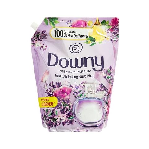 Nước xả vải Downy, hoa oải hương nước Pháp, túi (3lít),