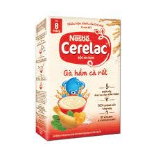 Bột ăn dặm Cerelac, Gà hầm & Cà rốt-Netstle, từ 8 tháng tuổi (200g),