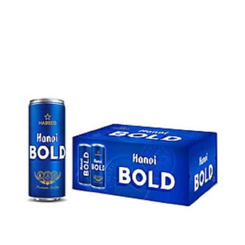 Bia Hà Nội Bold lon cao, thùng (24*330ml, 4.8%).