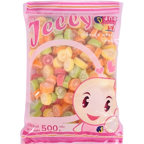 Kẹo dẻo Marshmallow Jelly Jongkol-Thái Lan, gói (500g),