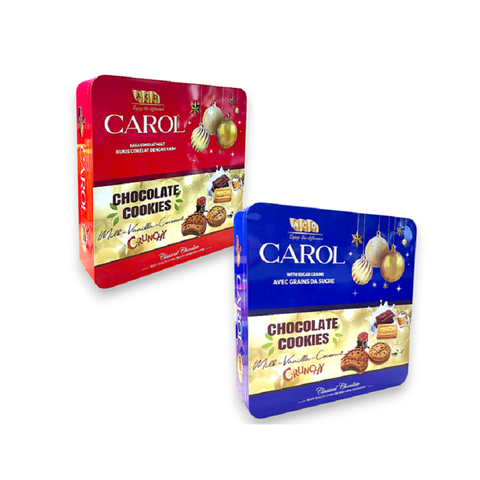 Bánh quy tổng hợp Carol-Indonesia, hộp thiếc vuông (410g),