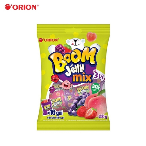 Kẹo dẻo Boom Jelly mix vị hỗn hợp-Orion, túi (200g),