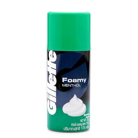 Bọt cạo râu Gillette Menthol, hương Bạc Hà (175g).