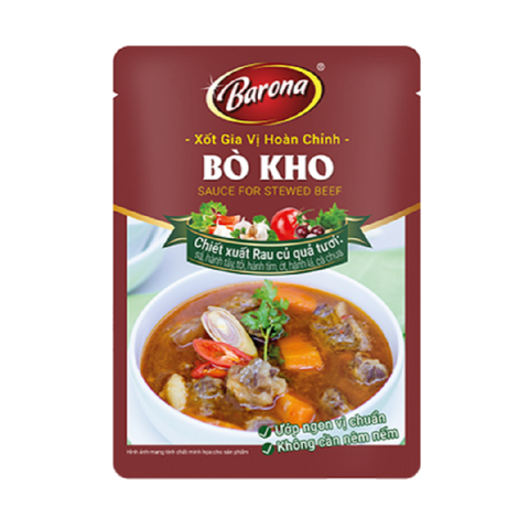 Xốt gia vị hoàn chỉnh bò kho-Barona, gói (80g).