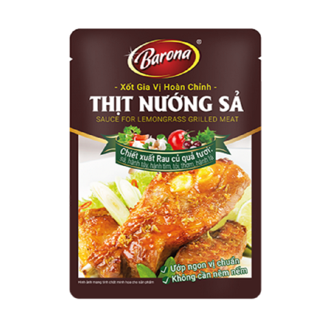Xốt gia vị hoàn chỉnh thịt nướng sả-Barona, gói (80g).