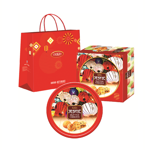 Bánh quy Cookies Jestie-Hải Hà, hộp sắt (450g),