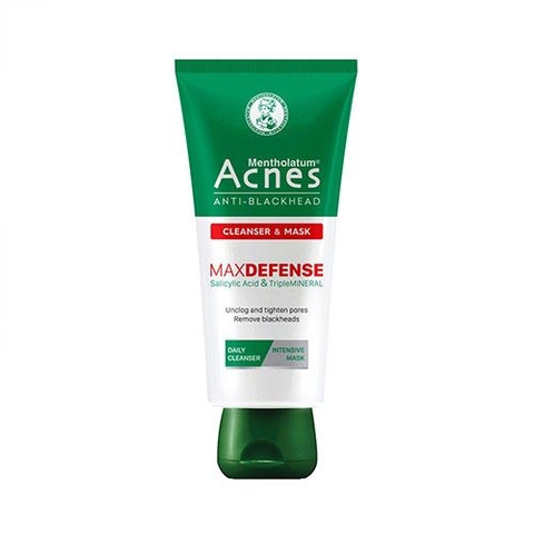 Sữa rửa mặt và mặt nạ ngăn ngừa mụn đầu đen Acnes Cleanser & Mask (100g)