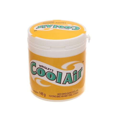 Kẹo sing-gum CoolAir hương bạc hà, mật ong, chanh, lọ (131.4g).