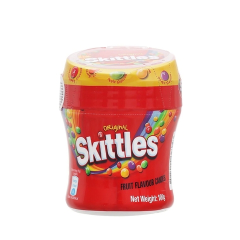 Kẹo Skittles Original hương trái cây, lọ (100g),