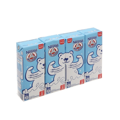 Sữa tiệt trùng Nestle gấu, có đường (180ml*4hộp),