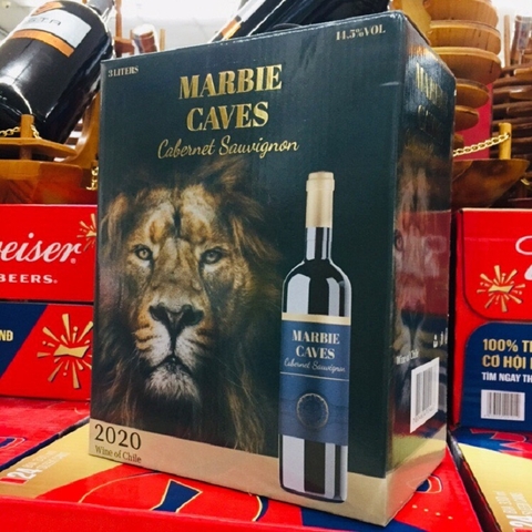 Rượu vang Marbie Caves Cabernet Sauvignon-Chile, bịch (3lít, 14.5%).