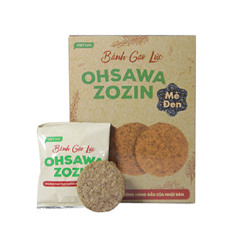 Bánh gạo lứt mè đen, Ohsawwa Zozin-Việt Hải, hộp (125g).