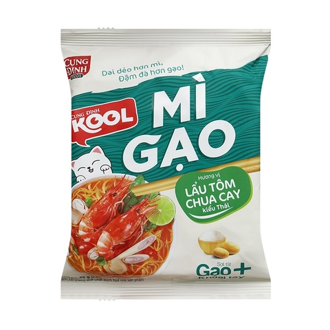 Mì Cung Đình Kool, mì gạo-hương vị lẩu tôm chua cay kiểu Thái, gói (84g),