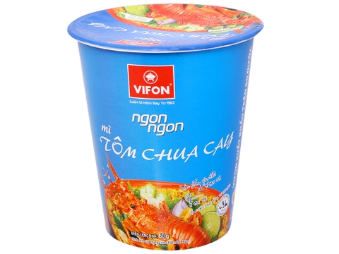 Mì cốc Vifon, mì tôm chua cay (60g),