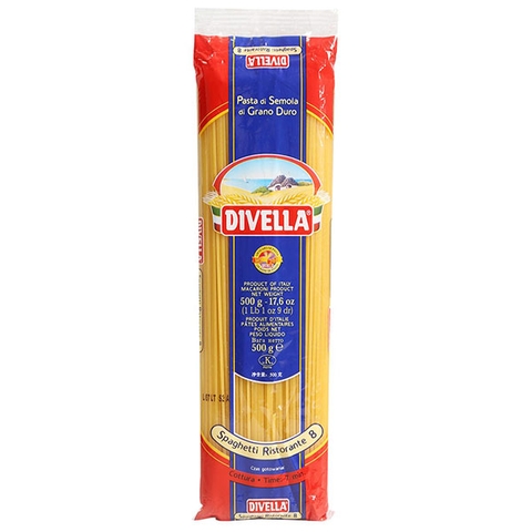 Mì Ý Spaghetti Ristorante Divella, số 8 (500g)'