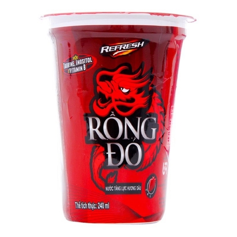 Nước tăng lực rồng đỏ Refresh, hương dâu (240ml),