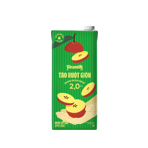 Nước táo ép, táo ruột giòn-Vinamilk, hộp (1lít).