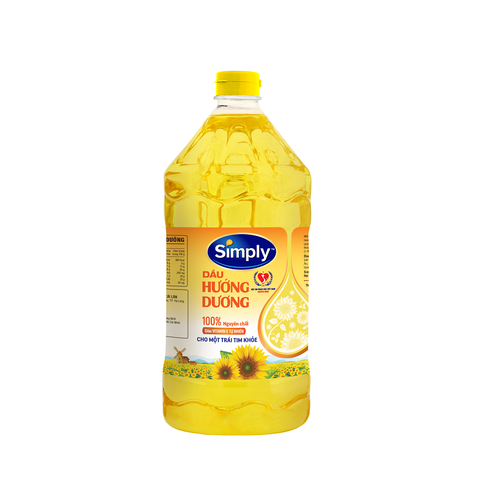 Dầu ăn nguyên chất Hướng Dương-Simply, can (2lít).