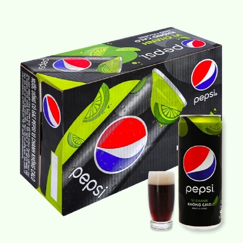 Nước ngọt Pepsi vị chanh không calo, thùng (24*320ml),