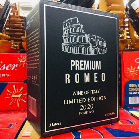 Rượu vang Romeo Premium-Italia, bịch (3lít, 14.5%).