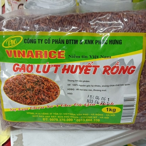 Gạo lứt huyết rồng, túi (1kg),