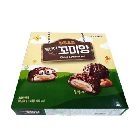 Bánh Choco & Peanut Pie-Samjin, Hàn Quốc, hộp (360g),