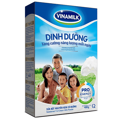 Sữa bột nguyên kem có đường Vinamilk , hộp giấy (400g),