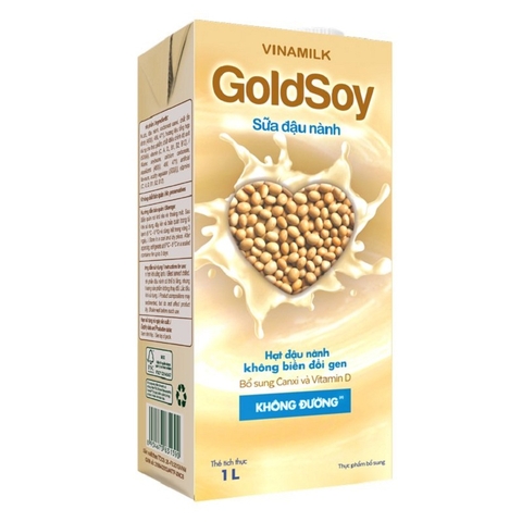 Sữa đậu nành không đường Goldsoy-Vinamilk (1lít).