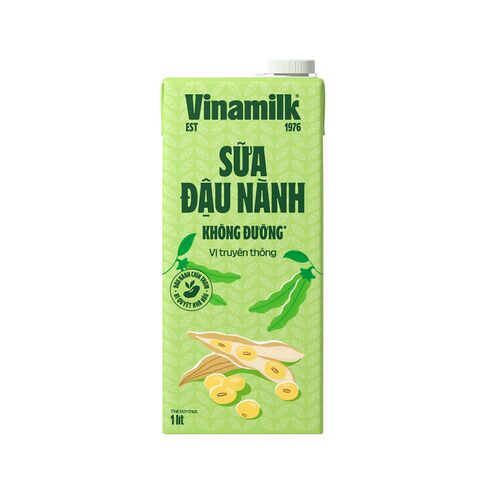 Sữa đậu nành không đường, vị truyền thống-Vinamilk (1lít).