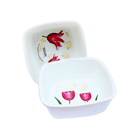 Chậu nhựa vuông hoa Tulip Thái Lan, TLSQ35cm (30*30*12cm)