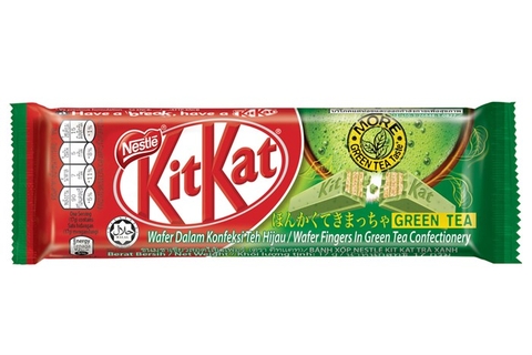 Bánh xốp phủ socola sữa nestle Kitkat, vị trà xanh, thanh (17g),