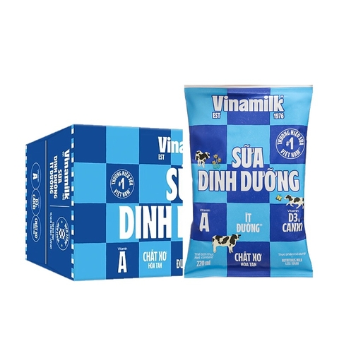 Sữa dinh dưỡng ít đường-Vinamilk, thùng (48*220ml).