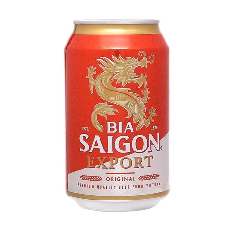 Bia Sài Gòn Export, lon (330ml, 4.9%).