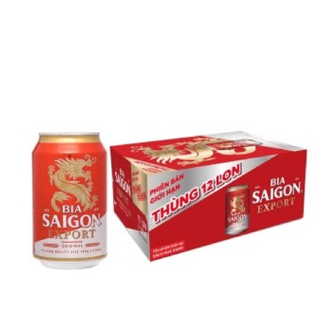 Bia Sài Gòn Export, thùng (12*330ml, 4.9%).