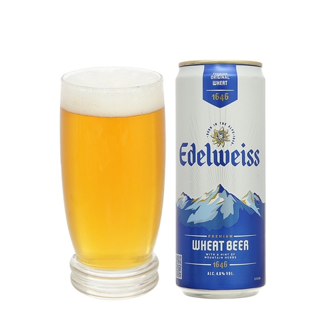 Bia tuyết Edelweiss, lon cao (330ml, 4.9%),