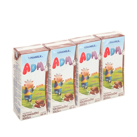 Sữa dinh dưỡng Socola ADM-Vinamilk (180ml*4hộp).