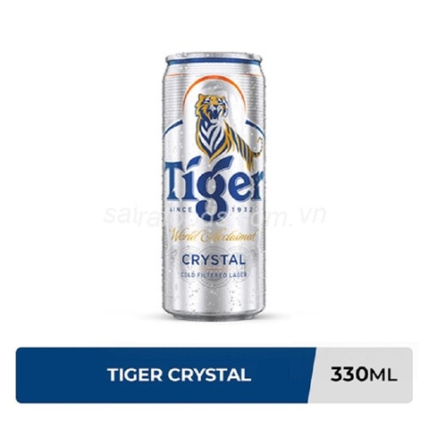 Bia Tiger bạc lon cao, lon (330ml, 4.6%).