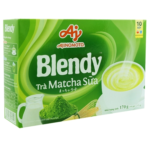 Trà sữa Matcha Blendy-Ajnomoto, hộp (170g/10 gói*17g)