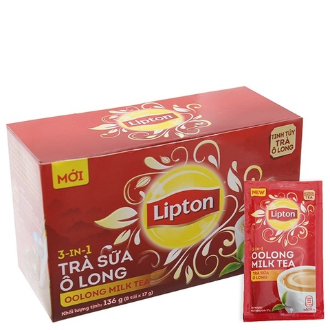 Trà sữa 3in1 Ô long-Lipton, hộp (136g/8*17g).