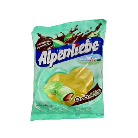 Kẹo Alpenliebe-kẹo hương bạc hà nhân sôcôla, gói (255.2g),