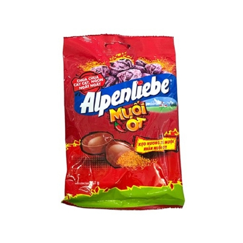 Kẹo Alpenliebe kẹo hương xí muội nhân ớt muối, gói (84.1g).