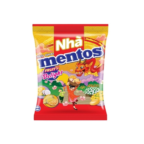 Kẹo nhai Mentos Fruity Delight, hương hỗn hợp, gói (232.2g).