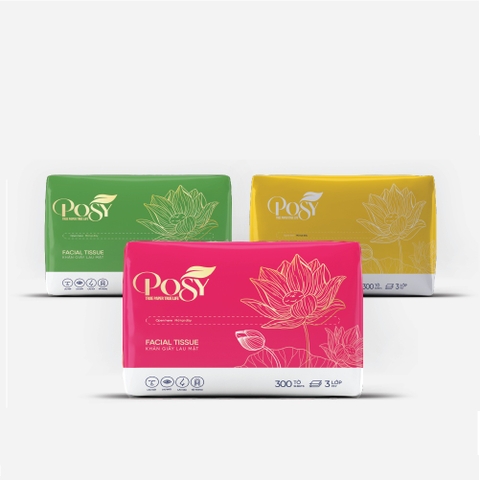 Giấy ăn Posy (115*180mm/300tờ, 3lớp),