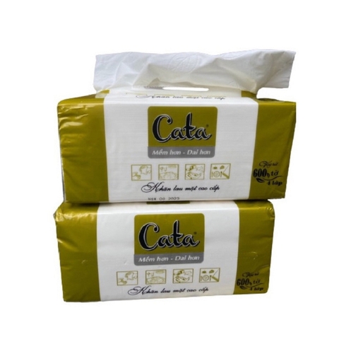 Giấy khăn ăn Cata, gói (200*185mm, 2lớp/280tờ).